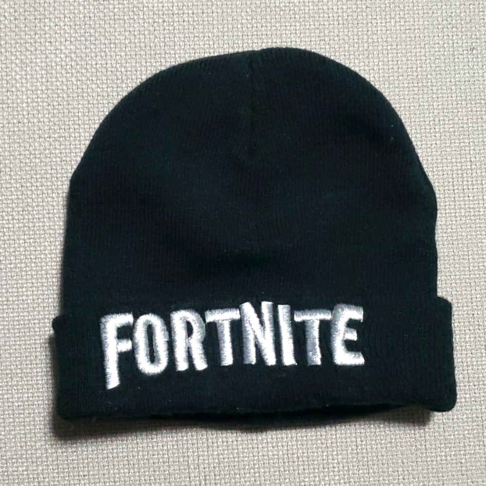Fortnite Winter Outdoor Hat Black Black Beanie